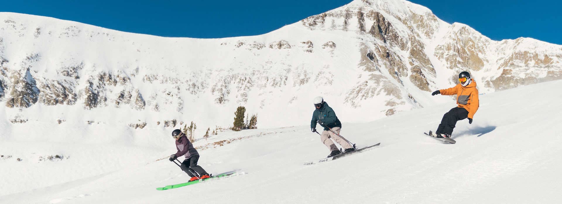 Skiers and snowboarders | Rent skis and snowboards in Big Sky